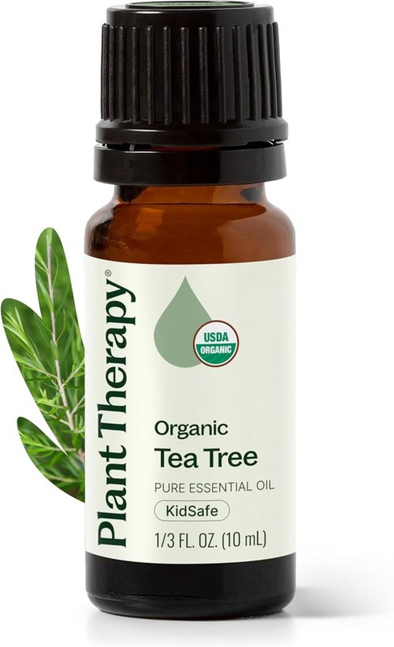 Plant Therapy Organic Tea Tree Oil - 100% Pure & USDA Certified Organic for Skin, Hair & Toenails | 10 mL (1/3 oz)