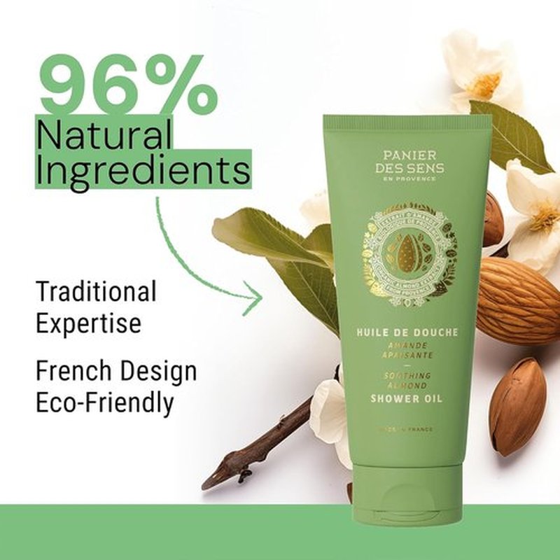Panier des Sens - Almond Moisturizing Body Wash | Gentle Shower Gel for Normal & Sensitive Skin - 6.8 Fl Oz