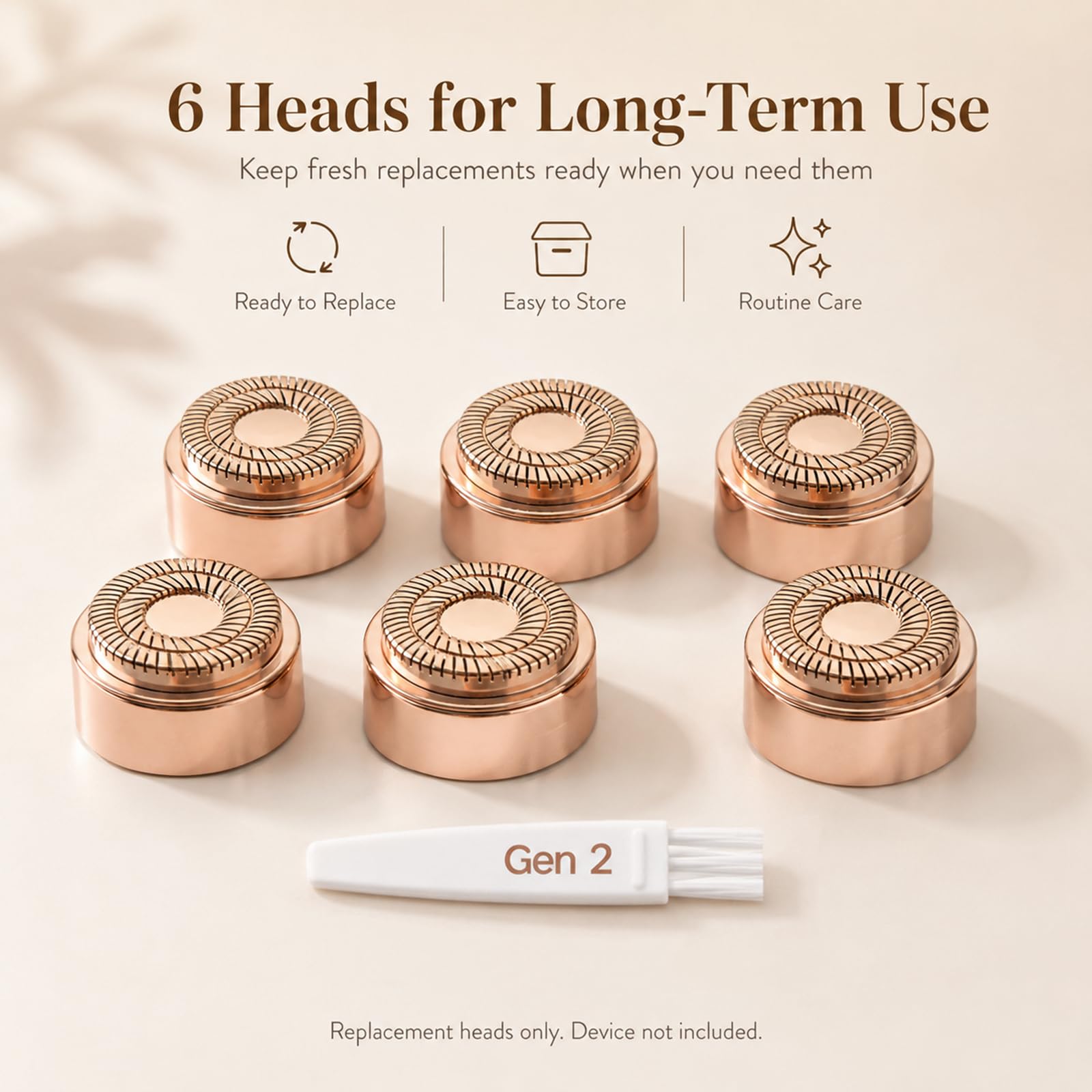 Replacement Heads for Flawless Generation 2, Compatible with Finishing Touch Flawless Facial Hair Remover for Women, Double Halo Gen 2 Replacement Blades, 4 Pack