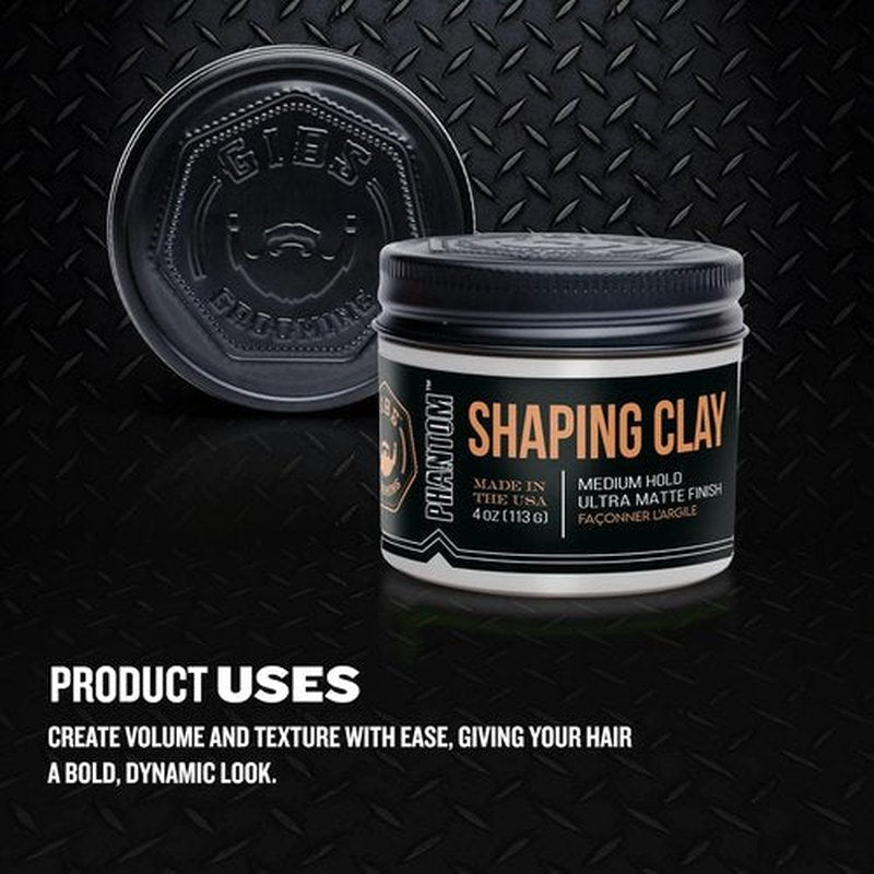 GIBS - Matte Finish Hair Styling Pomade | Strong Hold & Easy Application 4 oz