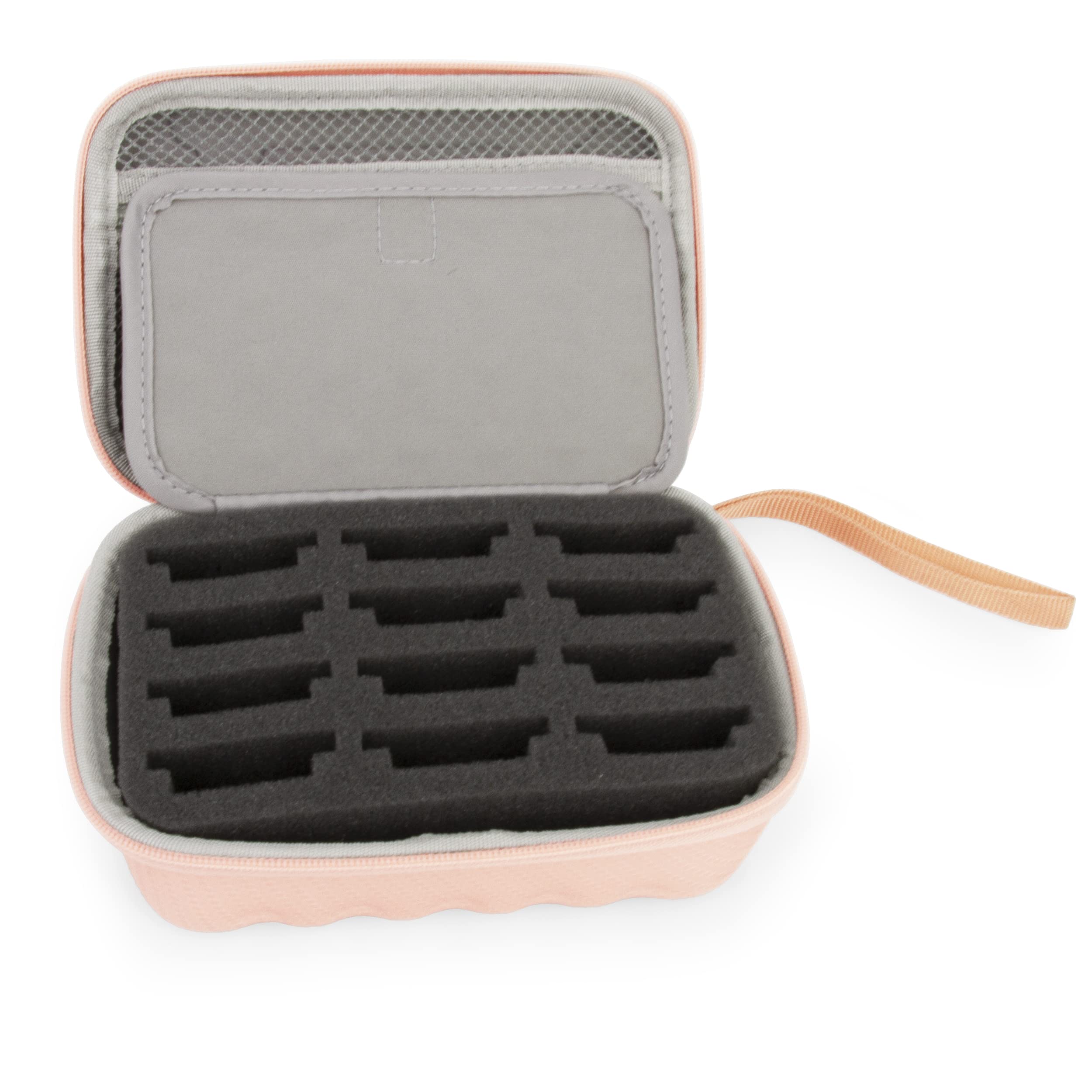 CASEMATIX Rose Gold Clipper Blade Holder - Protective Storage Case with Barber Blade Holder Foam and Hard Shell Impact-Resistant Outer
