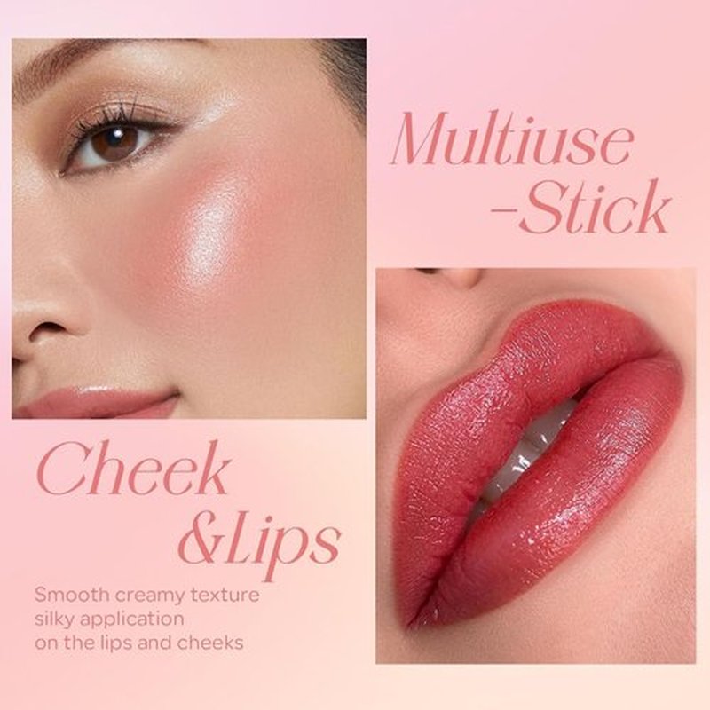 Skiennix Mineral Color Balm - SPF 35 Multi-Color Stick for Lips, Cheeks & Eyes - Blendable Pink Finish
