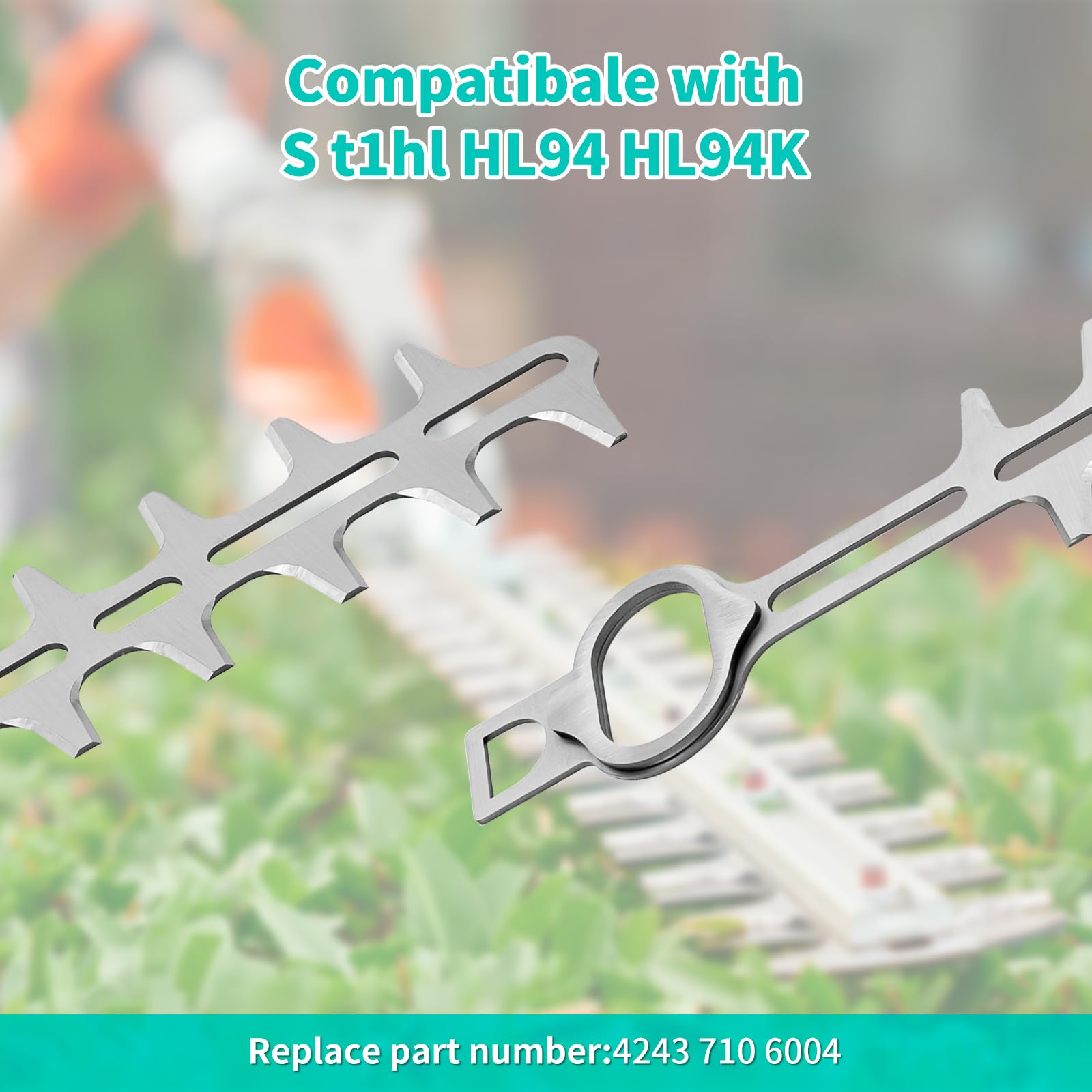24" Hedge Trimmer Blade Set, Compatible with Sti hl HL94 HL94K, Replaces 4243 710 6004, 1 Pair of 2 Blades