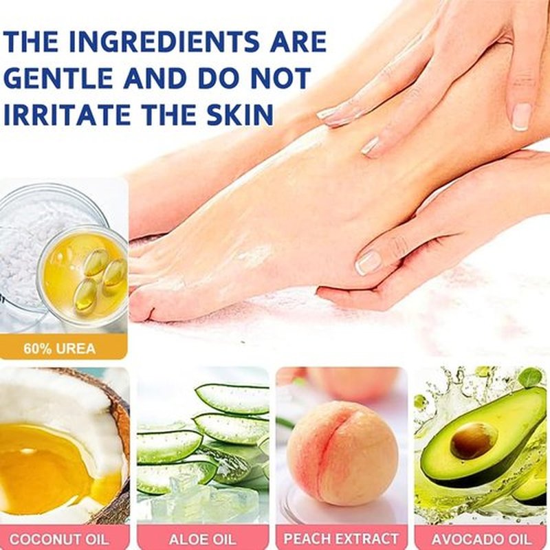 Gireatick Cracked Repair Cream, 2Pcs Cream For Dry Cracked Skin, Peach Cracked Heel Stick, Rolling Use Moisturizing Balm For Dry Cracked Feet Hands And Elbows (40gx 2)