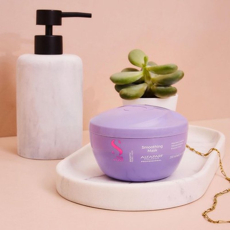 Alfaparf Milano Semi Di Lino Smooth Mask - Intensive Frizz Control & Hydration Treatment for Unruly Hair - 200ml