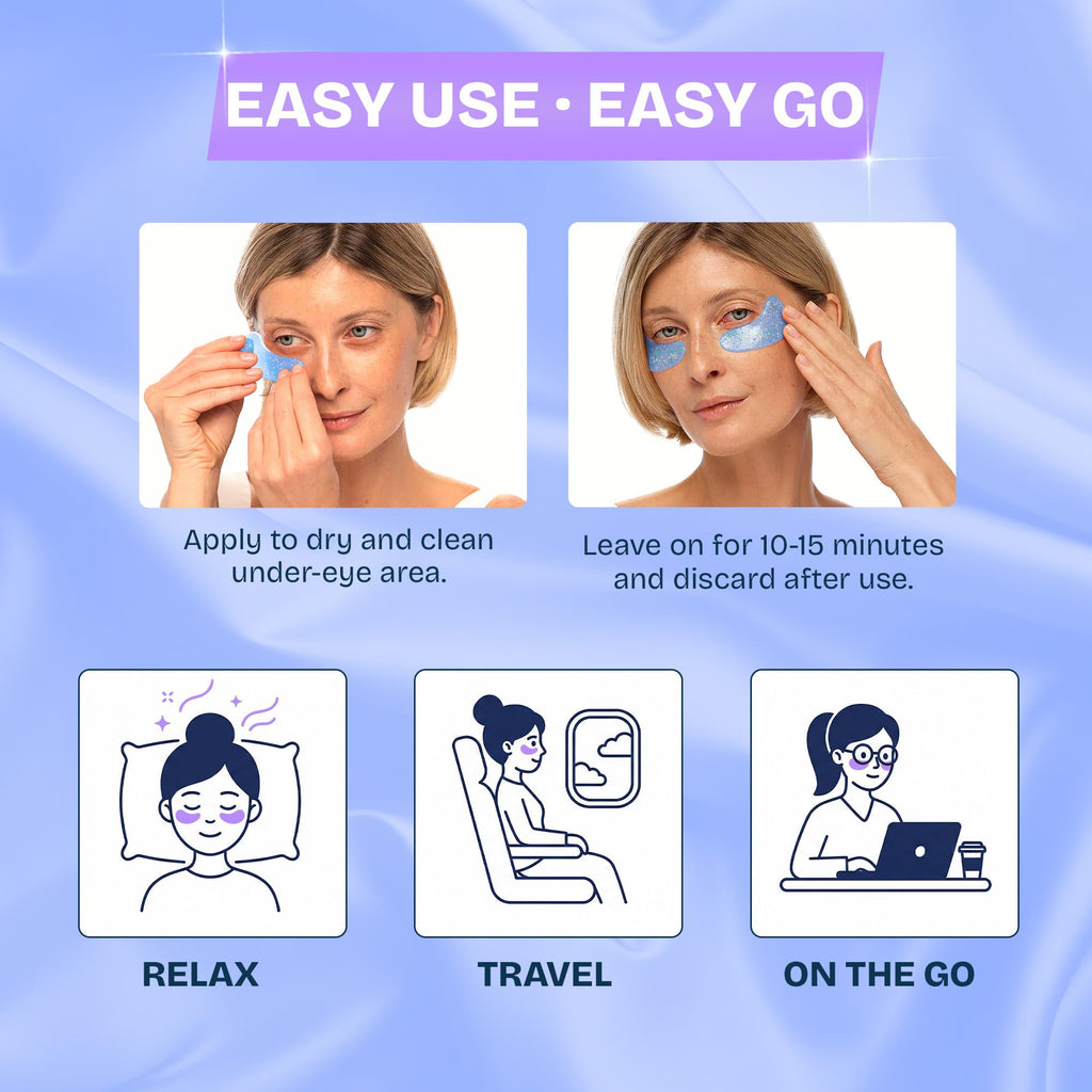 MAREE Under Eye Patches for Puffy Eyes and Dark Circles – Under Eye Mask with Collagen & Hyaluronic Acid – Undereye Mask Patches for Women – Parches para Ojeras Puffiness & Under Eye Bags | 12 Pair