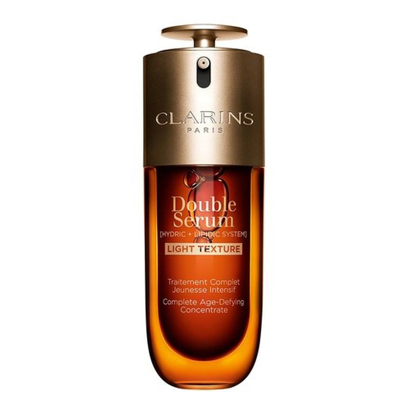 Clarins Double Serum Light Texture - Anti-Aging Serum for Firmness, Smoothness & Radiance | 24H Hydration for Combination to Oily Skin