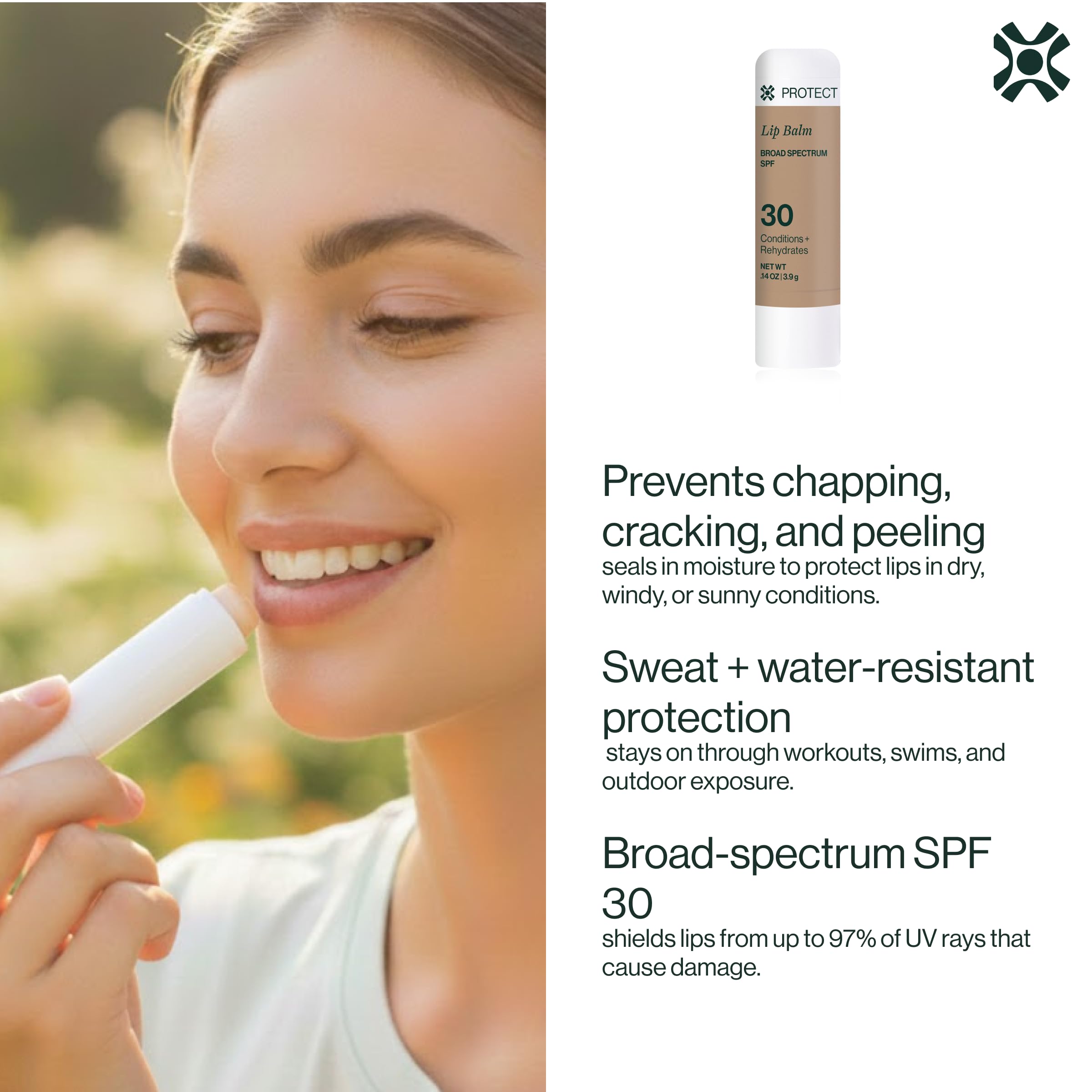 Dermasport SPF 30 Lip Balm 2 Pack – Hydrating SPF Lip Balm for Dry, Chapped Lips – National Ski Patrol Partner – Water & Sweat Resistant for Men & Women