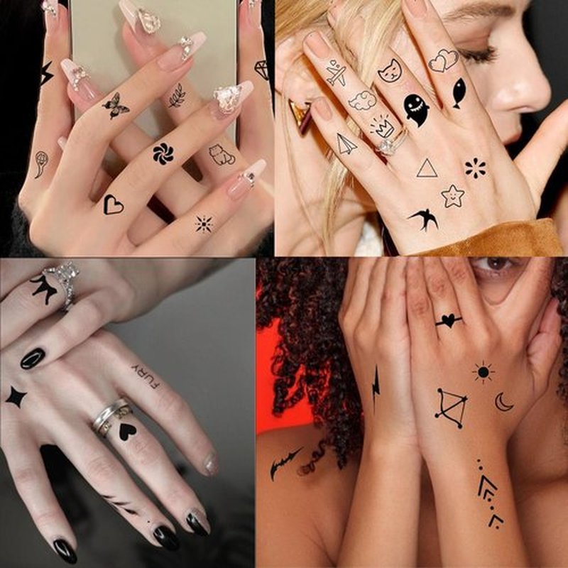 24 Sheets Mini Temporary Tattoos - 698 Unique Tiny Designs, Waterproof Body Art Stickers for Women, Teens & Kids, Cute Fake Tattoos for Parties, Daily Use, Holidays