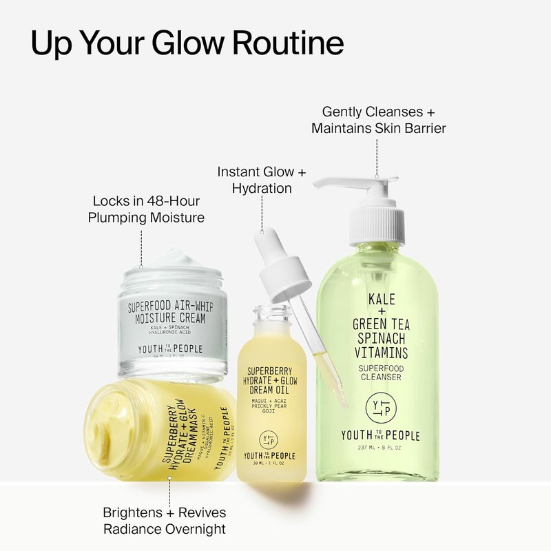 Youth To The People Superberry Glow Dream Face Oil - Hydrating, Revives Dull Skin, Vitamin C & Squalane - 1 fl oz