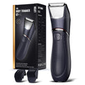 Body Hair Trimmer for Men: Pubic Hair Trimmer with Mirror & LED Light - Electric Ball Shavers with Ceramic Blades & Travel Lock - Body Groomer IPX7 Wet or Dry Use for Groin/Legs