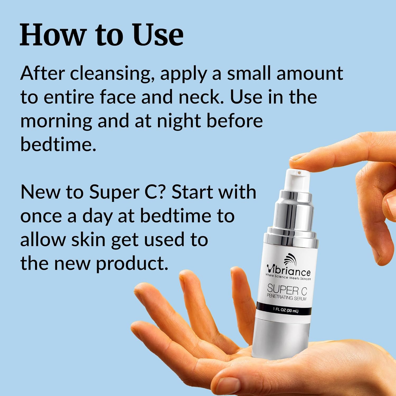 Vibriance Super C Serum - All-in-One Vitamin Formula for Mature Skin | Hydrates, Firms, Lifts, 1 fl oz