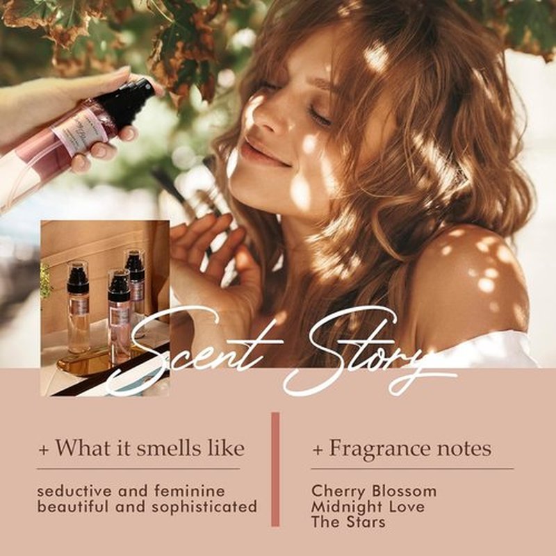 Clean-n-Fresh Body Spray - Women's Fragrance Mist Gift Set | Pack of 3, Cherry Blossom, 3.4 Fl Oz Each