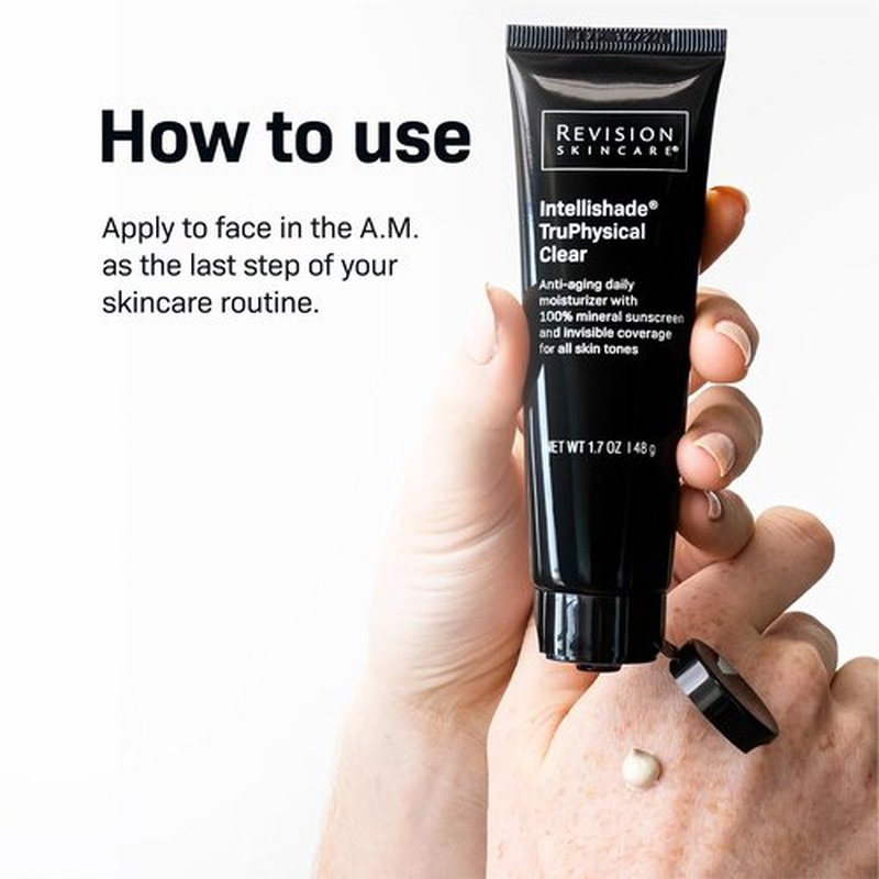 Revision Skincare Intellishade® TruPhysical Clear SPF 50 - 100% Mineral Face Sunscreen & Anti-Aging Moisturizer, 1.7 oz