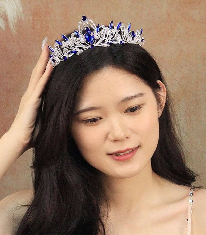 Rannyrena Silver Crystal Tiaras and Crowns for Women Sparkling Rhinestone Queen Crowns Princess Birthday Wedding Bridal Hair Accessories