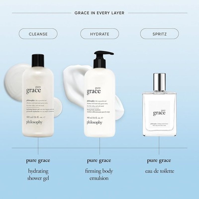 Philosophy Pure Grace Firming Body Emulsion - Luxury Scented Lotion with Shea Butter & Natural Oils for Fast Absorption - Soft, Smooth Skin