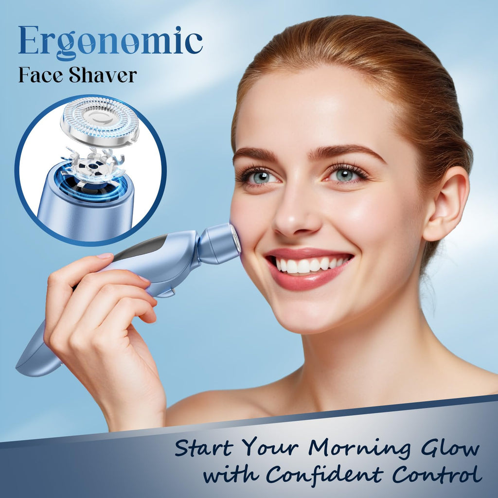 rategist Cordless Electric Razors for Women: Rechargeable Painless Bikini Trimmer for Body Hair - 𝐈𝐏𝐗𝟕 𝐖𝐚𝐭𝐞𝐫𝐩𝐫𝐨𝐨𝐟 Shaver with 𝐋𝐄𝐃 𝐃𝐢𝐬𝐩𝐥𝐚𝐲 for Face/Underarm/Leg Deep Blue