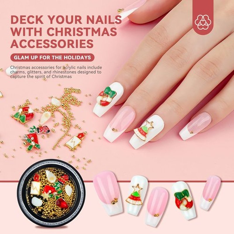 SAVILAND Acrylic Nail Kit : Christmas Nails Kit Acrylic Set EMA Monomer Brush for Long Lasting Nails DIY at Home Beginner Friendly Christmas Gift Set
