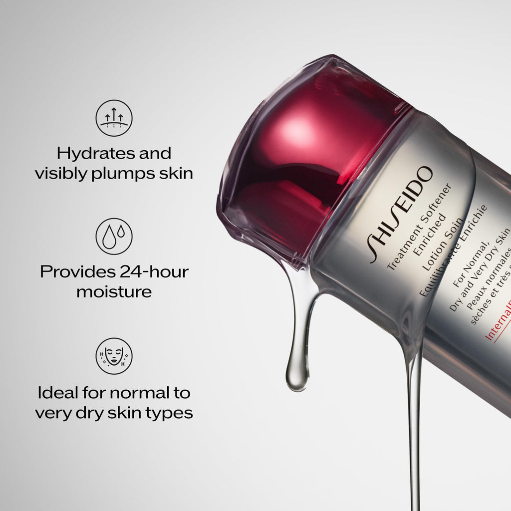 Shiseido Treatment Softener Enriched - 150 mL - Smoothing, Hydrating Softener for Plump, Moisturized Skin - For Normal, Dry & Very Dry Skin