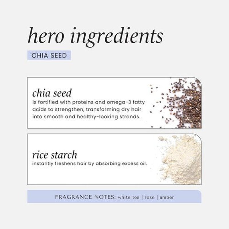 HASK Chia Seed Volumizing Dry Shampoo - Absorbs Oil, Adds Volume & Bounce | 8.1oz, Sulfate-Free, Cruelty-Free