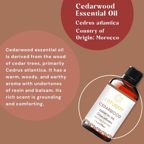 Cedarwood Essential Oil - Aromatic Diffuser Blend for Home | 1 Oz Size