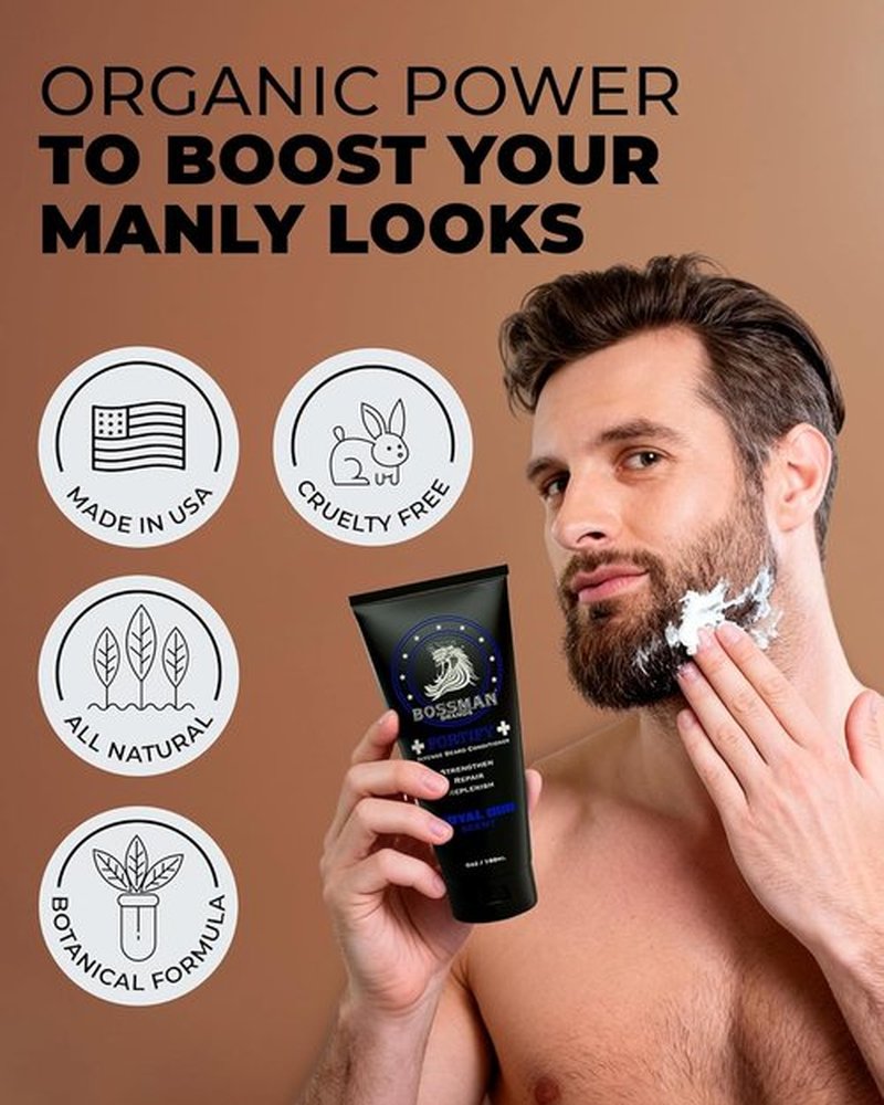 Bossman Essentials Beard Kit - 3-Piece Grooming Set with Oil Jelly, Conditioner, & Balm | Perfect Gift for Men