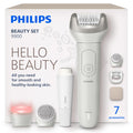 Philips Beauty Set - All-in-One Set for Body and Face, Cordless Wet and Dry Use, for Hair Removal, Body and Skincare, Epilator with 7 Accessories, Model BRE738/00