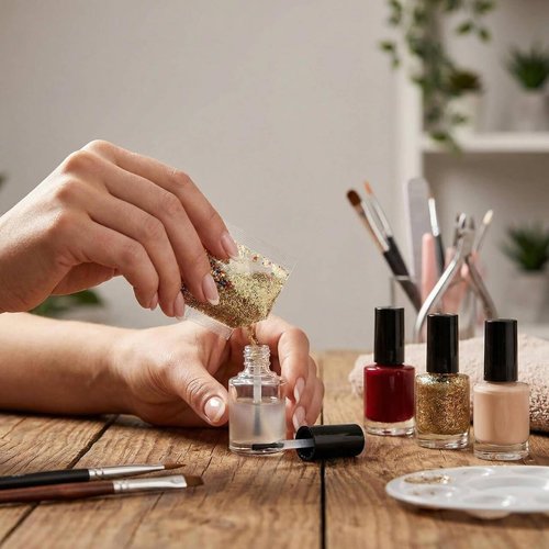 10PCS 0.5oz Transparent Empty Nail Polish Bottles with Brush Caps Glass Polish Sample Tube Bottle Vial Container for Nail Art 15ml