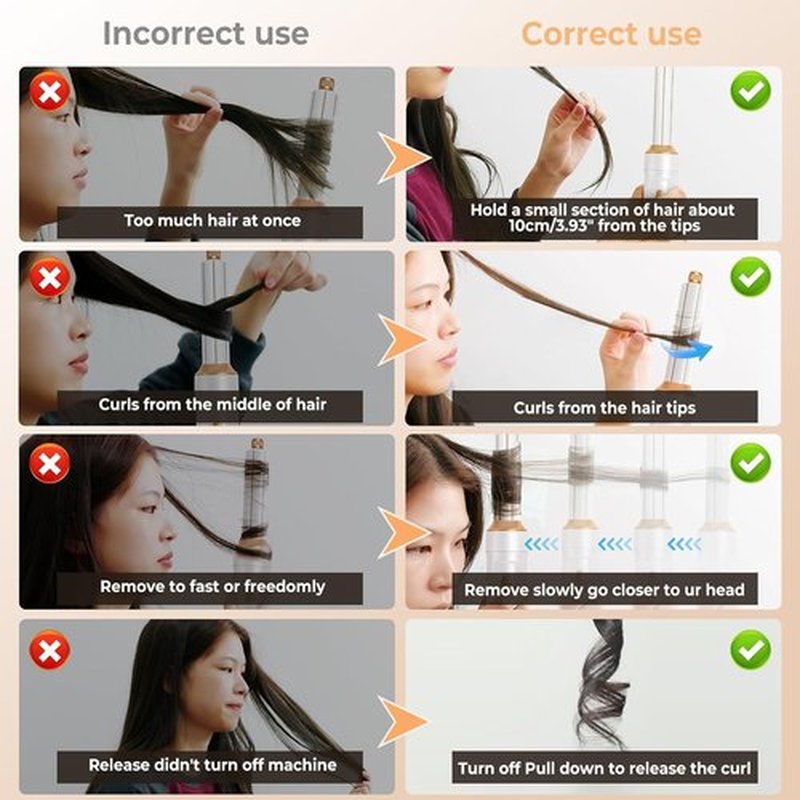 Hair Dryer Brush 5 in 1, Negative Ion Blow Dryer Brush Set - 110,000 RPM High-Speed Hot Air Brush Air Styler Curling Wrap Air Curler -Curling Iron Hair Styling Tool for Straight Curl Drying Smoothing