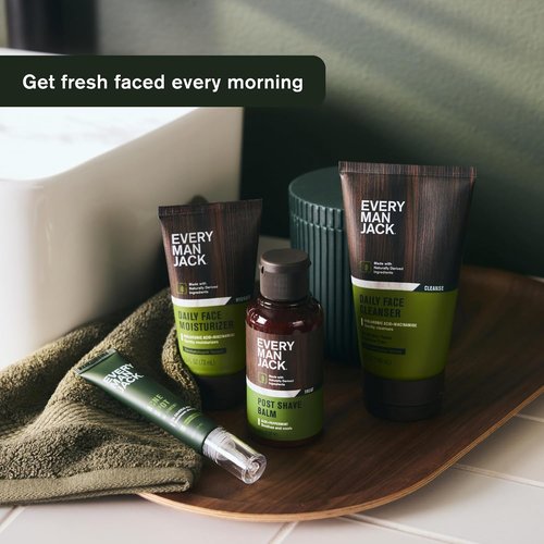Every Man Jack Hydrating Face Wash for Men - Revitalize Dry Skin with Hyaluronic Acid & Niacinamide | 5 fl oz (2 Pack)