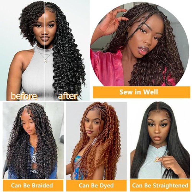Deep Wave Bulk Hair for Braiding 18A Deep Water Wave Bulk Human Hair Brazilian Virgin Curly Human Hair 18 Inch 50g Curly Braiding for Boho Braids Micro Twist