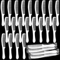 100 Packs Individually Wrapped Combs Disposable Plastic Hair Combs in Bulk Set for Travel, Hotel, Shelter, Homeless, Nursing Home, Charity, Church, 6.5 Inch Long(White)