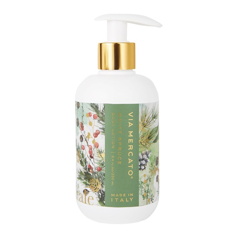 Via Mercato Body Lotion - Moisturizing Non-Greasy Formula | 8.4 Fl Oz White Spruce Scent