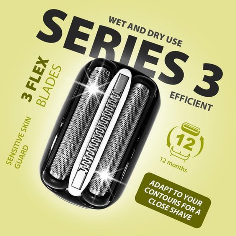 Skiennix Electric Shaver Replacement Heads - Compatible with S3 Foil & Cutter Razor | 2-Pack