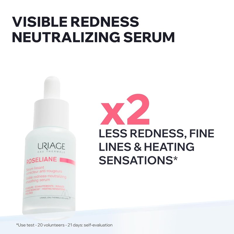 Uriage Roseliane Smoothing Serum - Calms Redness & Heating Sensations | Reduces Fine Lines