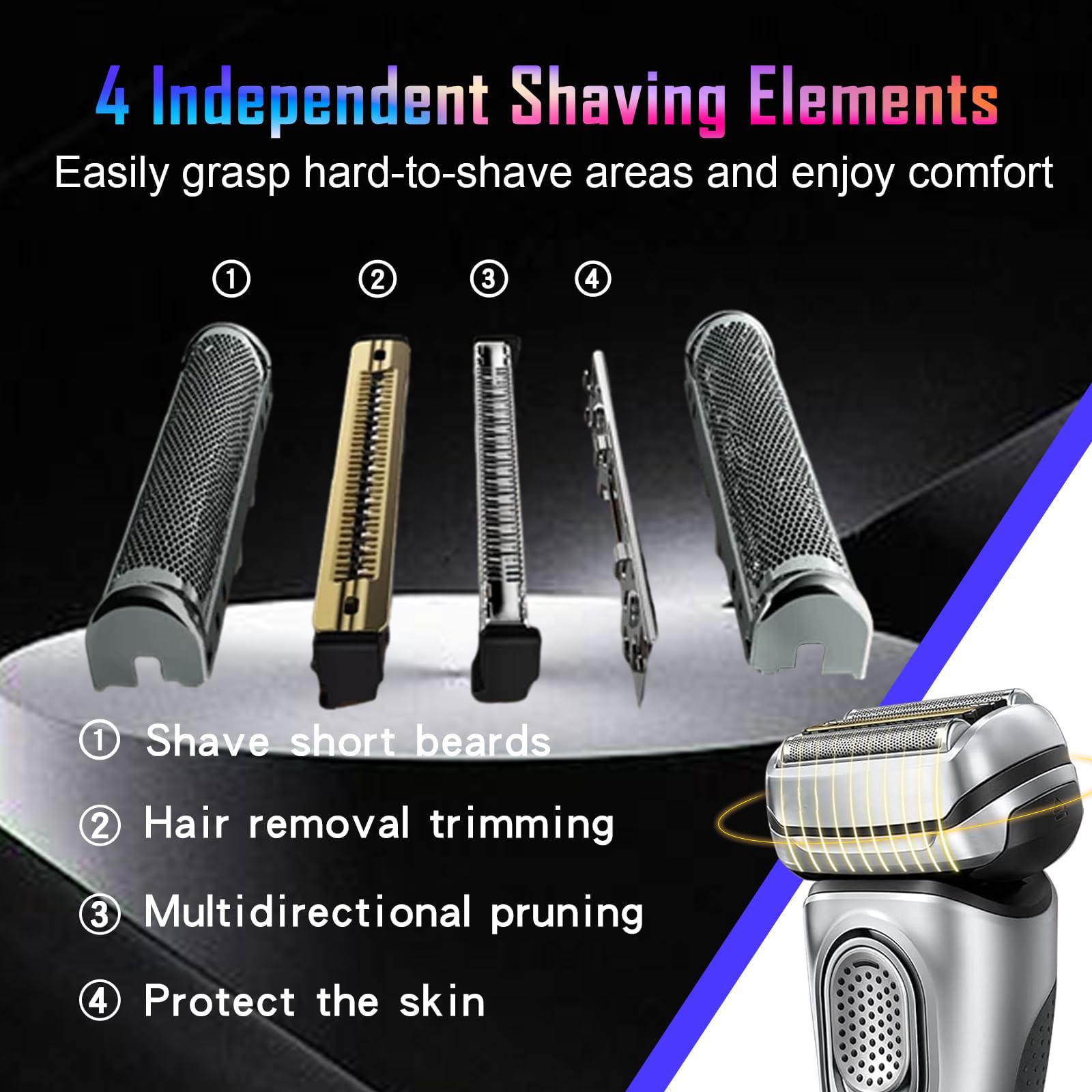 92S Series 9 Shaver Replacement Heads Compatible with Series 9 Electric Razors 290cc, 9291cc, 9370cc, 9293s, 9385cc, 9390cc, 9330s, 9296cc,Compatible with Braun Series 9 Pro Replacement Heads