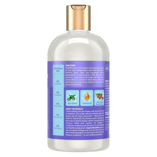 SheaMoisture Scalp Moisture Shampoo - Aloe Butter & Vitamin B3 for Hydrated Scalp & Hair | 13 oz