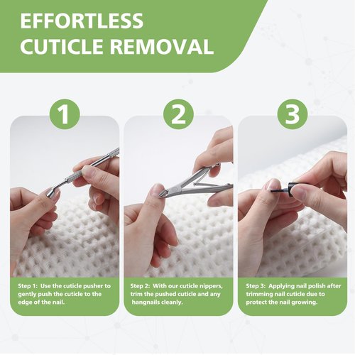 Half Jaw Salon Grade Cuticle Cutters – BALUCA Ergonomic Arch Handle Cuticle Clippers, Precision Stainless Steel Nail Cuticle Trimmer with Comfortable Grip, Perfect for Manicure & Pedicure