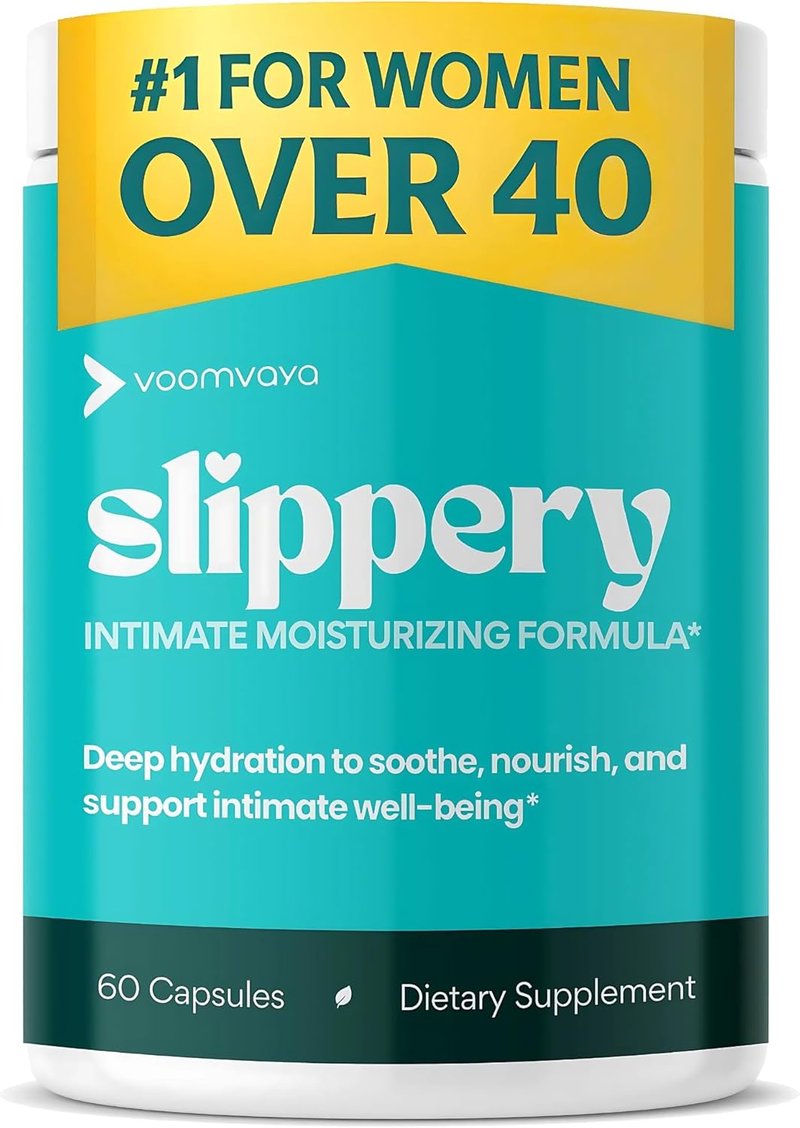 VoomVaya Vaginal Moisturizer - Relief for Dryness in Women Over 40 | 60 Capsules with Slippery Elm