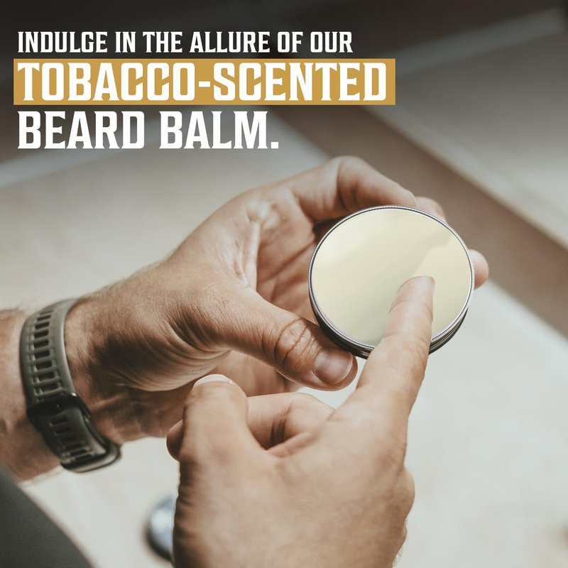 Viking Revolution Beard Balm - Tobacco Scented Moisturizing Beard Butter with Argan & Jojoba Oil | 2oz