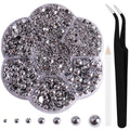 Aodse 6000 Pcs Nail Pearls for Nails Art, Silver Half Pearl for Crafts, Face Eyes Makeup, Charms DIY Crafting Charms Decorations Accessories
