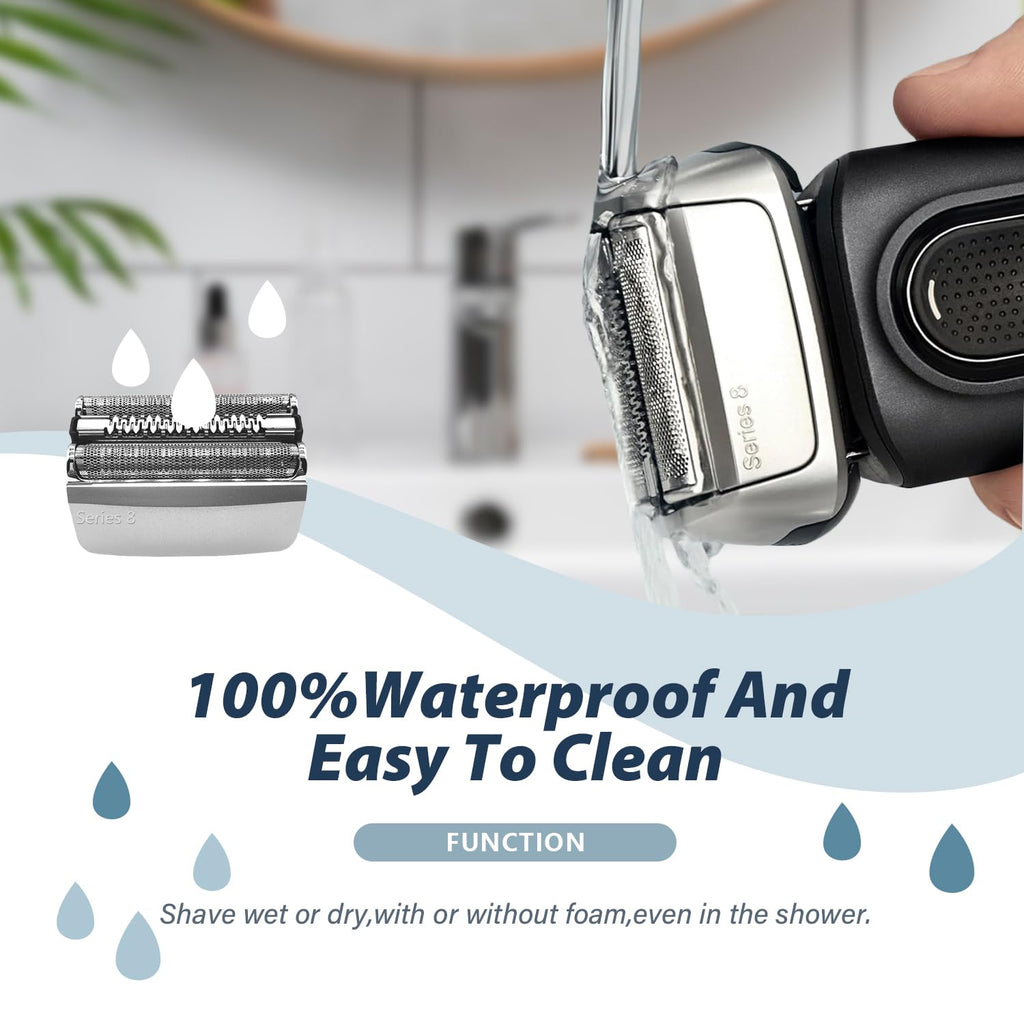 83M Electric Replacement Shaver Head Compatible with Series 8 Shaving Razor Head, Suitable for 8 Series Models 8370cc, 8340s, 8350s ets.