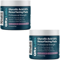 QRxLabs Glycolic Acid Pads - 20% Resurfacing Pads AHA for Face & Body - Exfoliates Skin Surface and Reduces Appearance of Fine Lines and Wrinkles - Acne Treatment Clearing - Daily Pads - 50ct 2PK