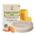 Madina Honey & Almond Soap Bar – Moisturizing, Nourishing, Sweet Almond Oil, Honey, Cocoa Butter, Aloe Vera, 100% Vegetable-Based, Halal Certified, 6 Pack (3.5 oz Each)