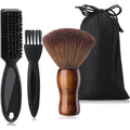 Patelai 3 Pieces Barber Neck Duster Brush Clipper Cleaner Shaver Razor Trimmer Cleaning Brush with Storage Bag for Hair Styling(Black)