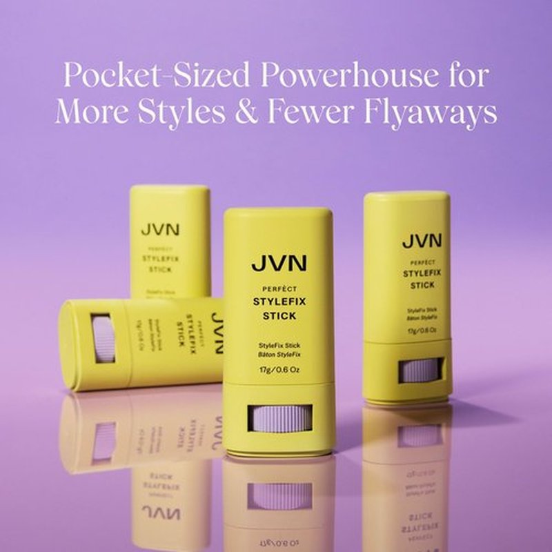 JVN StyleFix Hair Wax Styling Stick, 0.6 Oz, Controls Frizz, Tames Flyaways & Baby Hairs for All Day Hold for Women and Men, Perfect for On the Go, Silicone Free