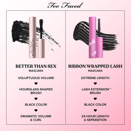 Too Faced Storybook Lashes Mascara Set - Better Than Sex & Ribbon Wrapped Mini Gift Set