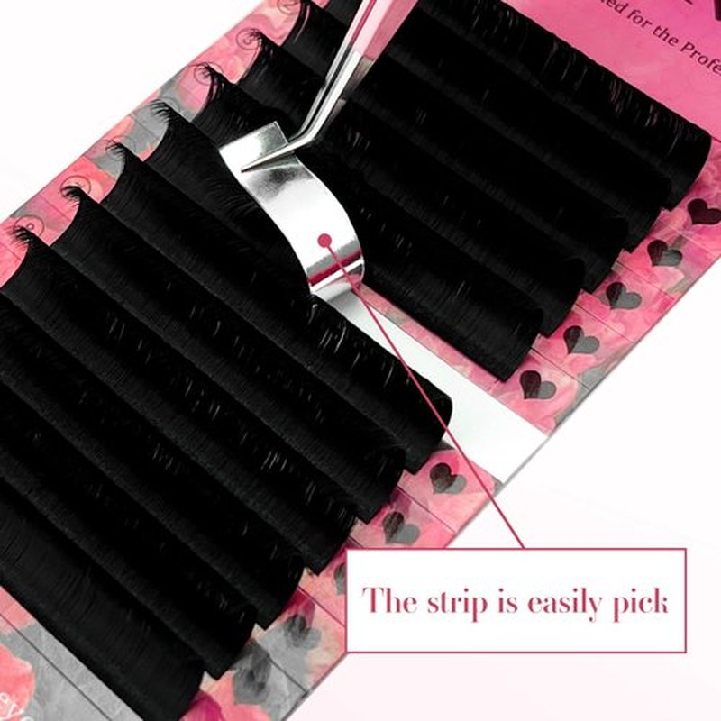 ABONNIE Easy Fan Lash Extensions, Rapid Blooming Volume lash Extensions, D Curl Cashmere Fan Lash Extensions, 0.07 Thickness 14mm Length Self Fanning Volume Lashes Extension (D-0.07,14mm)