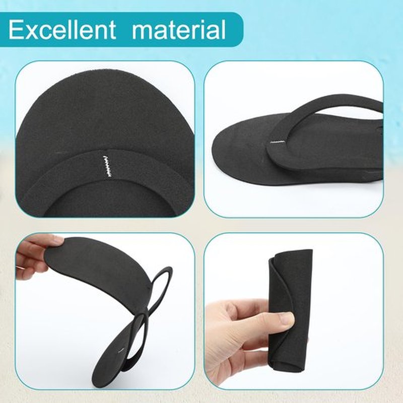 Mepase 90 Pairs Pedi Slippers Disposable Flip Flops Bulk Foam Spa Pedicure Slippers Sandals for Guests Women Men Foot Nail Salon Party Supplies Shower Hotel Favors(Black)