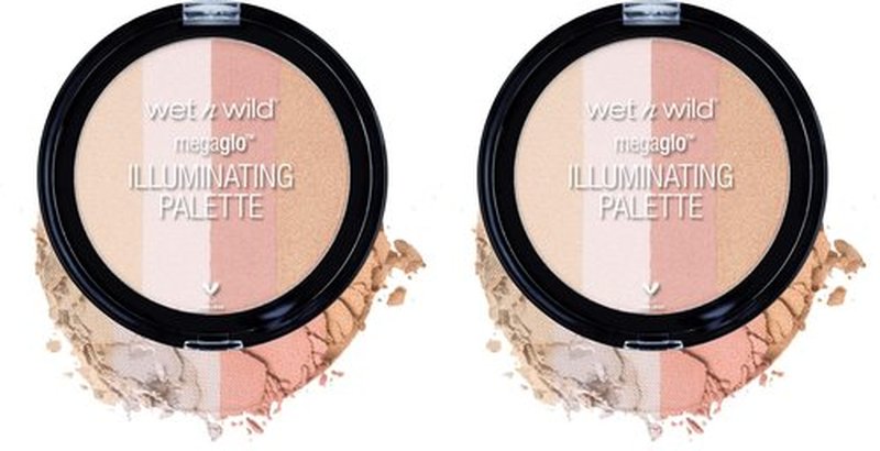 Blush Palette By Wet n Wild MegaGlo Illuminating Blush Makeup Powder Palette, Catwalk Pink, Highlighter Face Make Up (Pack of 2)